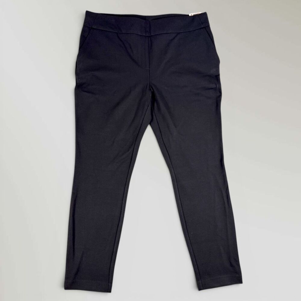 NWT Dalia Women's Pull-On Black Ponte Pants Tummy Control Great for Travel Sz XL